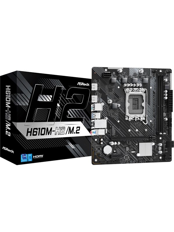ASRock H610M-H2/M.2 Hovedkort - Intel H610 - Intel LGA1700 socket - DDR4 RAM - Micro-ATX