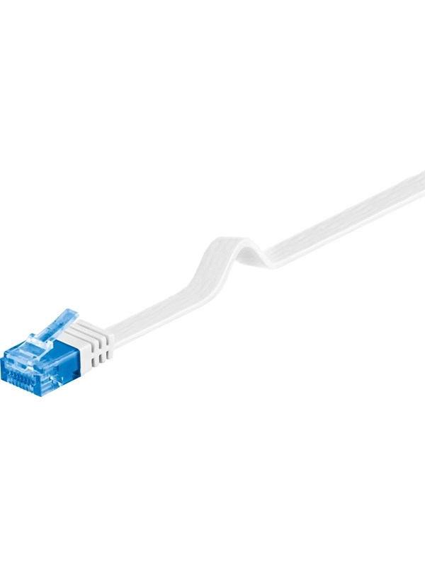 Pro LAN CAT 6A U/UTP flat - Hvit - 10m