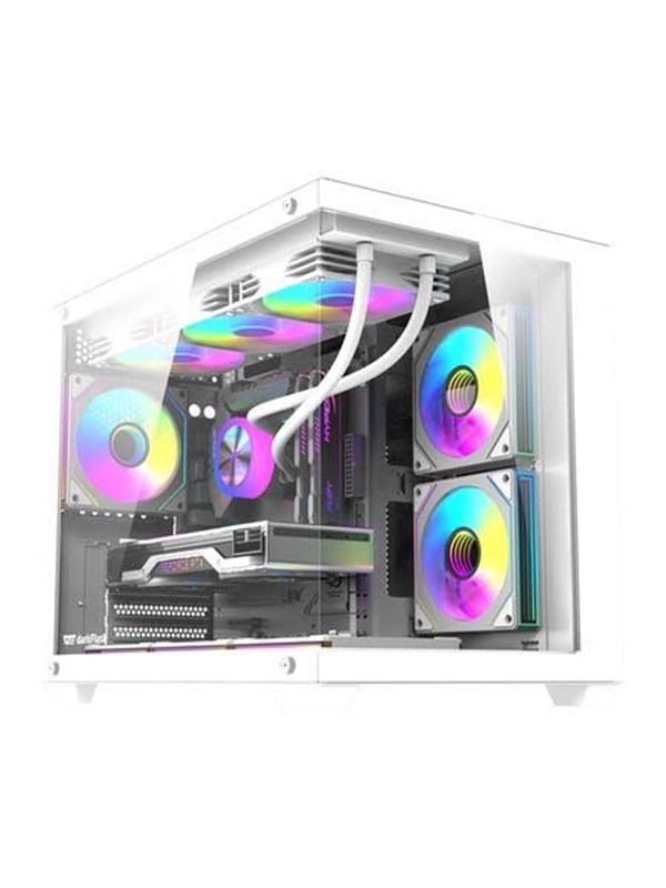 Darkflash B275 PRO Computer Case + 6 Fans - Kabinett - Hvit