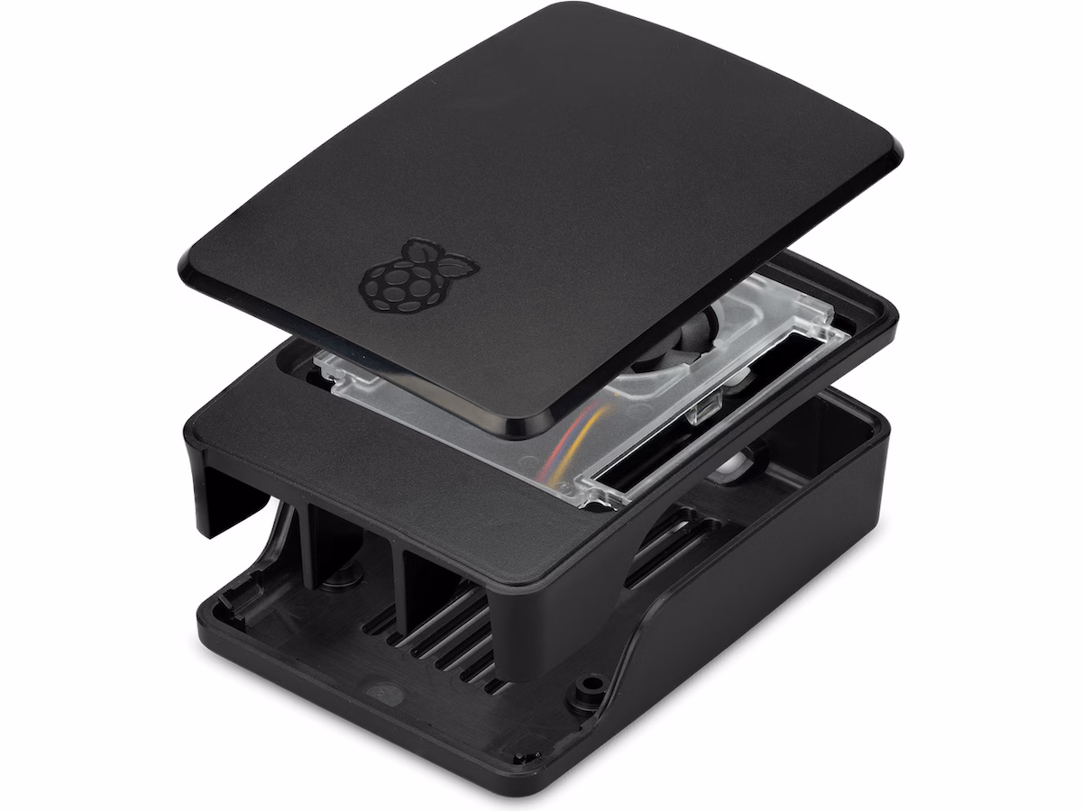 Raspberry Pi 5 Case - Black - Kabinett - Raspberry Pi - Svart