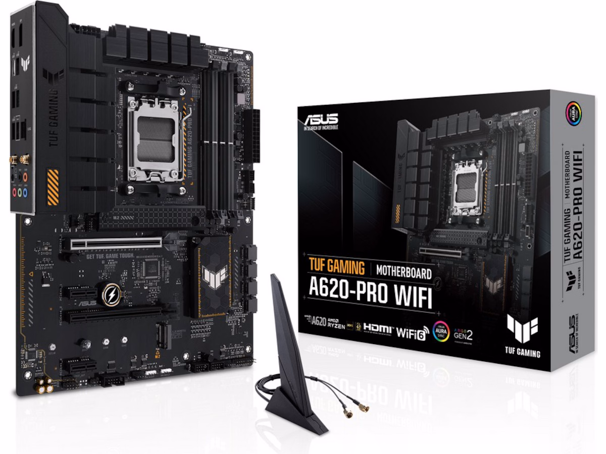 ASUS TUF GAMING A620-PRO WIFI Hovedkort - AMD A620 - AMD AM5 socket - DDR5 RAM - ATX