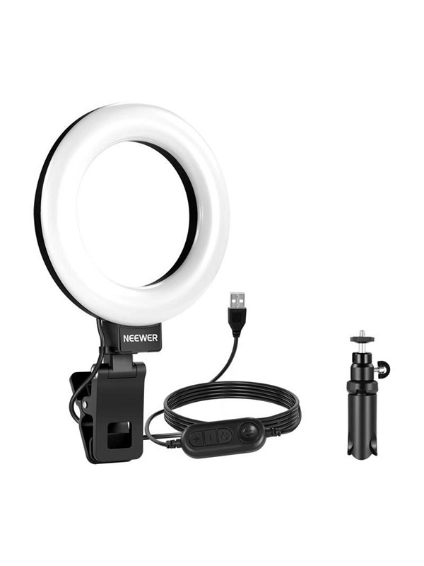 Neewer BR60 5" Clip-On Ring Light with Desk Stand