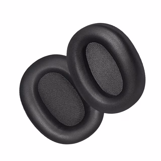 Protein Leather Erstatningsøreputer kompatible med Edifier W830NB Hodetelefoner - 2 Pakning Sort