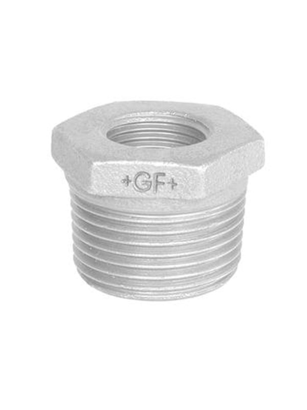 +GF+ Reducing bush galvanized concentric 3/8 x 1/8