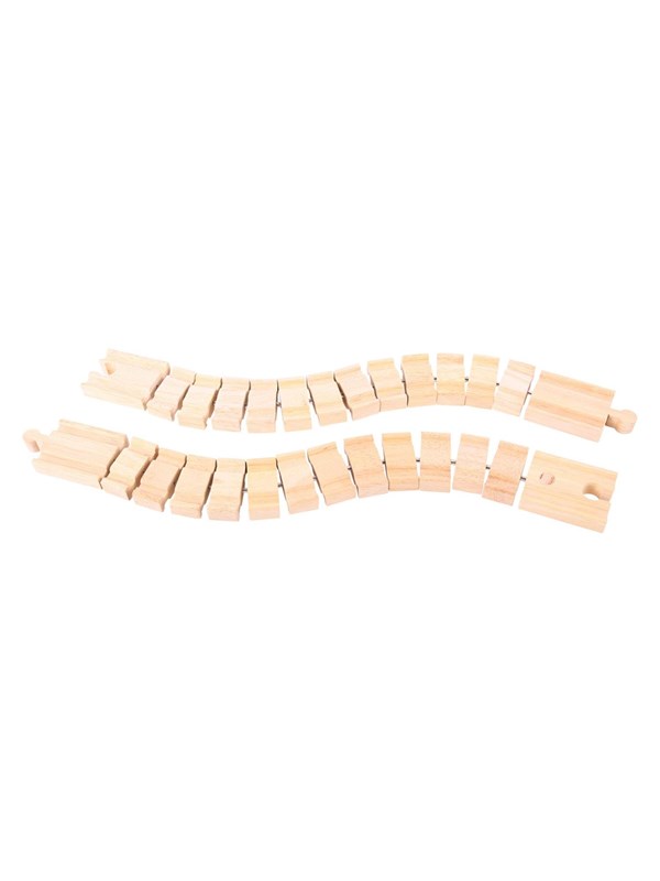 Bigjigs Wooden Rails - Flexible 2 pcs.