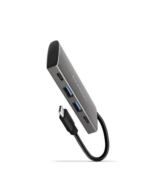 AXAGON Speedster 4 SuperSpeed USB-C 10 Gbps Hub with 4 USB Ports USB-hub - USB 3.2 - 4 porter - Sølv