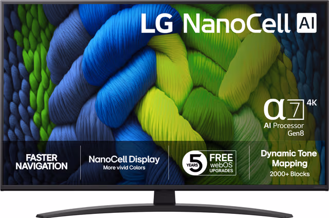 LG 43" NANO 82 4K NanoCell TV (2025)