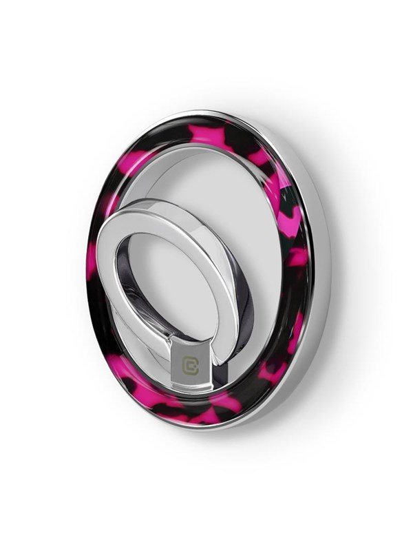 CRONG Deluxe RING Holder - MagSafe Magnetic Phone Holder - Pink Tortoise