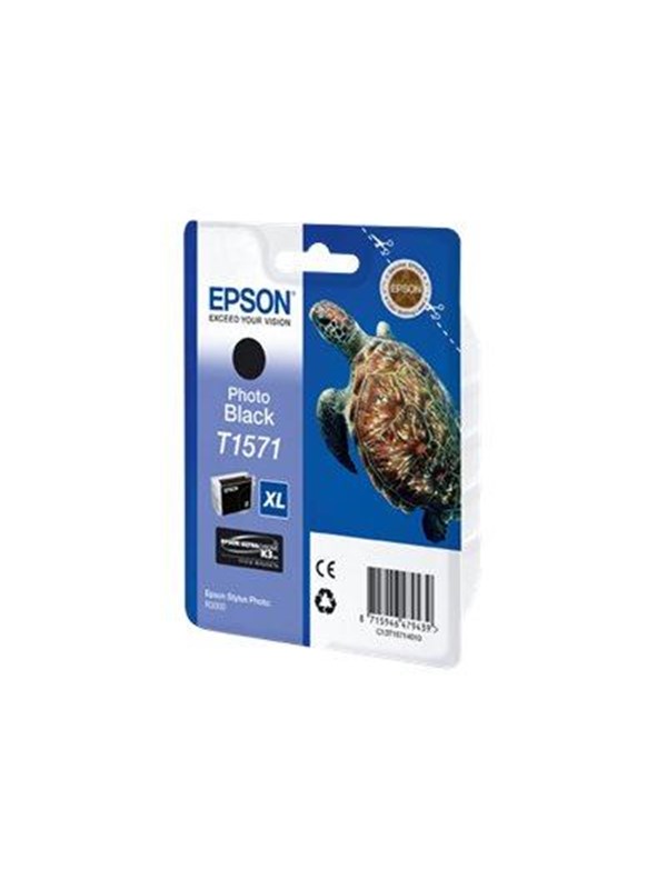 Epson T1571 Ink Cartridge - Photo Black - Blekkpatron Foto-sort