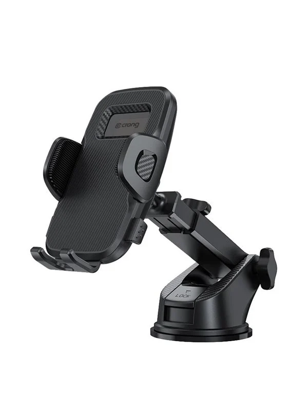 CRONG Carclip Car Holder for Dashboard and Windshield - Black