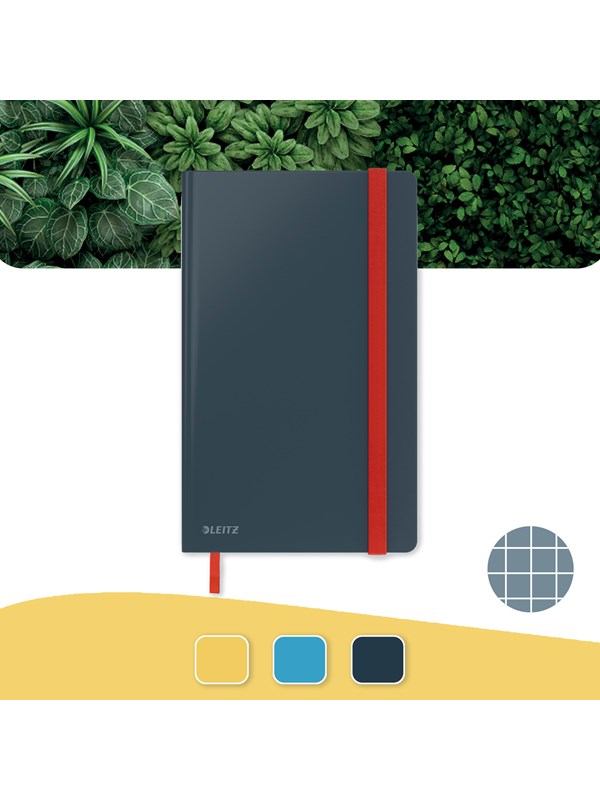 Leitz  Cosy Soft Touch Notatbok Hardcover medium, ruter Fløyelsgrå