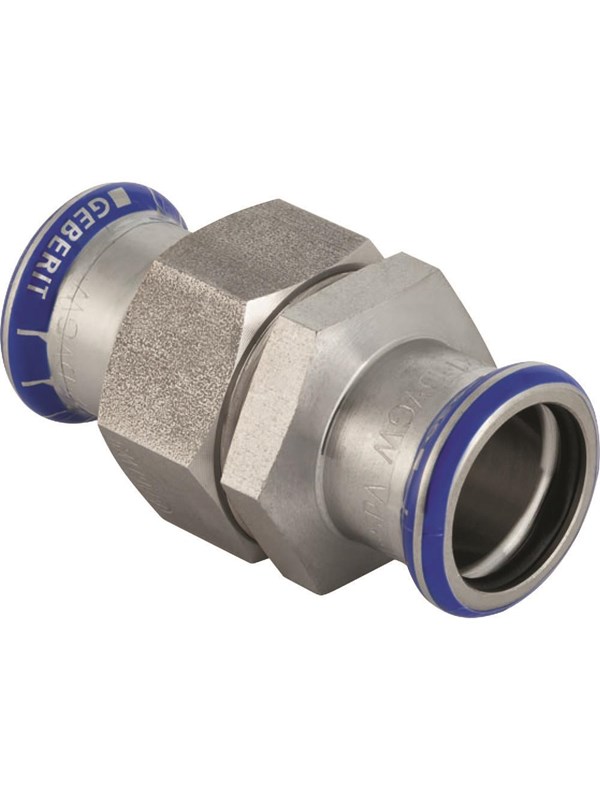 Geberit mapress stainless steel union with union nut made of crni steel: d=22mm g=1