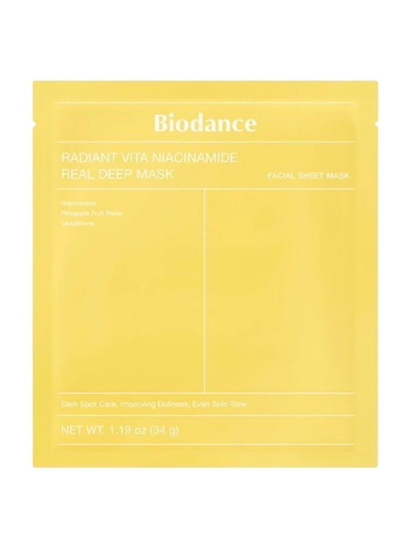 BIODANCE Radiant Vita Niacinamide Real Deep Mask 4 pcs