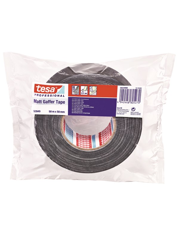 tesa Duct Tape Professional 50 m x 50 mm Matt Black