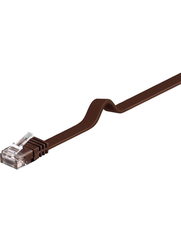 Pro LAN CAT 6 Flat U/UTP - Brown - 1m