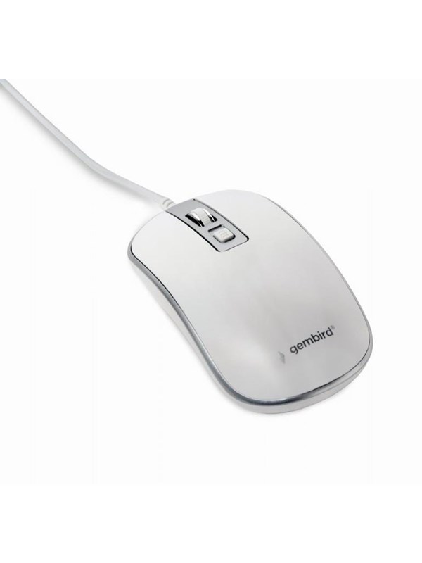 Gembird Wired optical mouse 4B-06 - Mus - Optisk - 4 - Hvit
