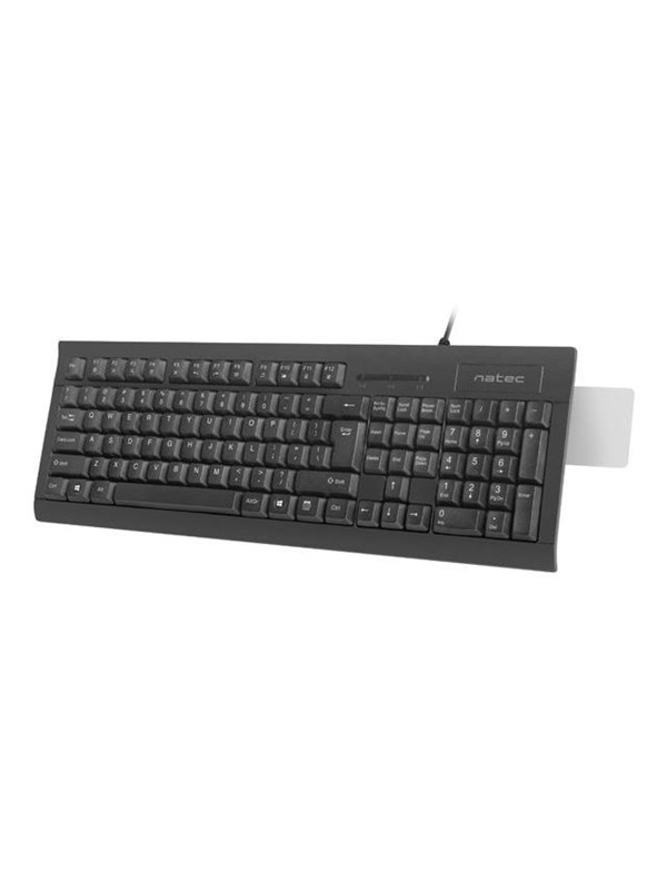 Natec KLAWIATURA Z CZYTNIKIEM KART SMART ID MORAY - Tastatur - Engelsk (USA) - Svart