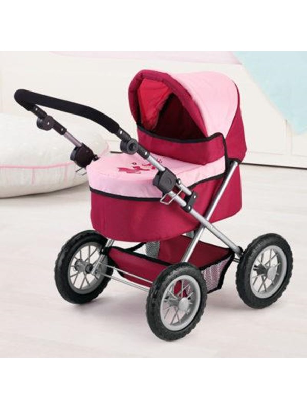 Bayer Design Doll's Pram Trendy - Red/Pink
