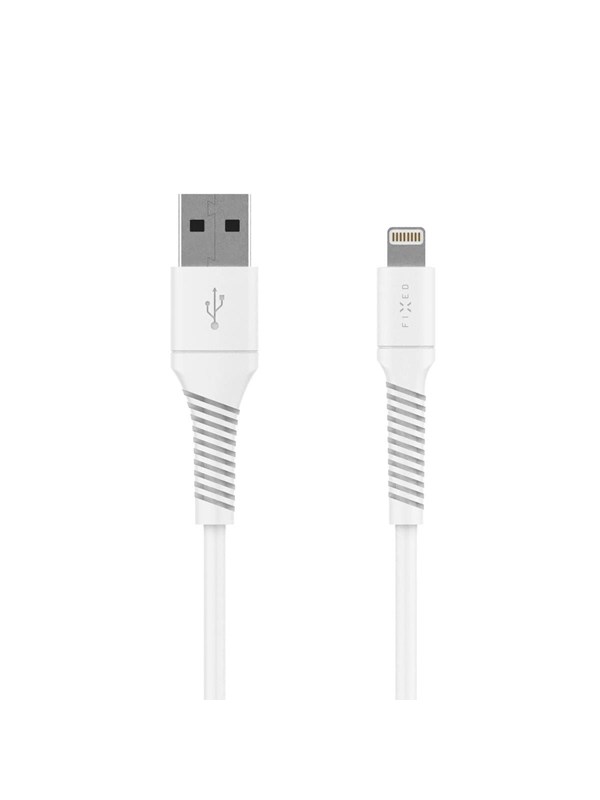 FIXED LIQUID Silicone cable USB-A/Lightning 1.2m White
