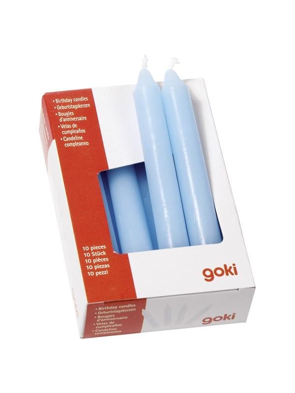 Goki Candles Blue 10 pcs.
