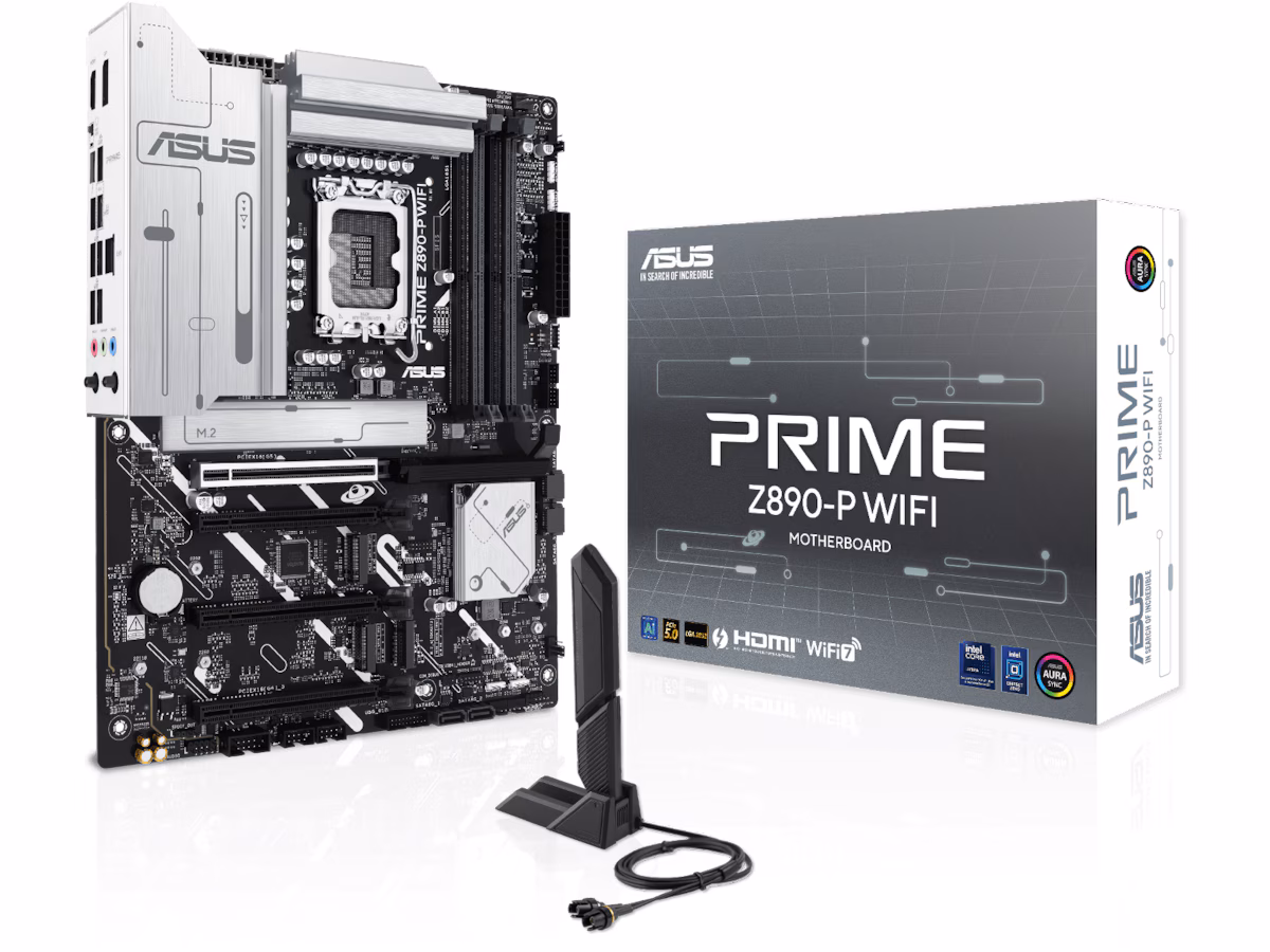 ASUS PRIME Z890-P WIFI Hovedkort - Intel Z890 - Intel LGA1851 socket - DDR5 RAM - ATX