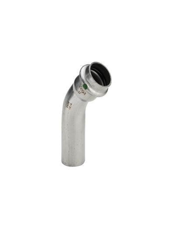 Viega Sanpress Inox bend 45° 18 Stainless steel/bright 435394