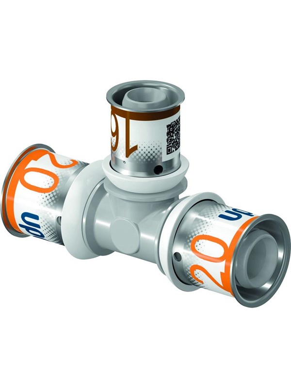 Uponor press composite tee reducer ppsu 25-20-20