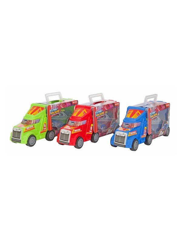 Toi-Toys Turbo Racers Truck with Race Cars 3pcs.