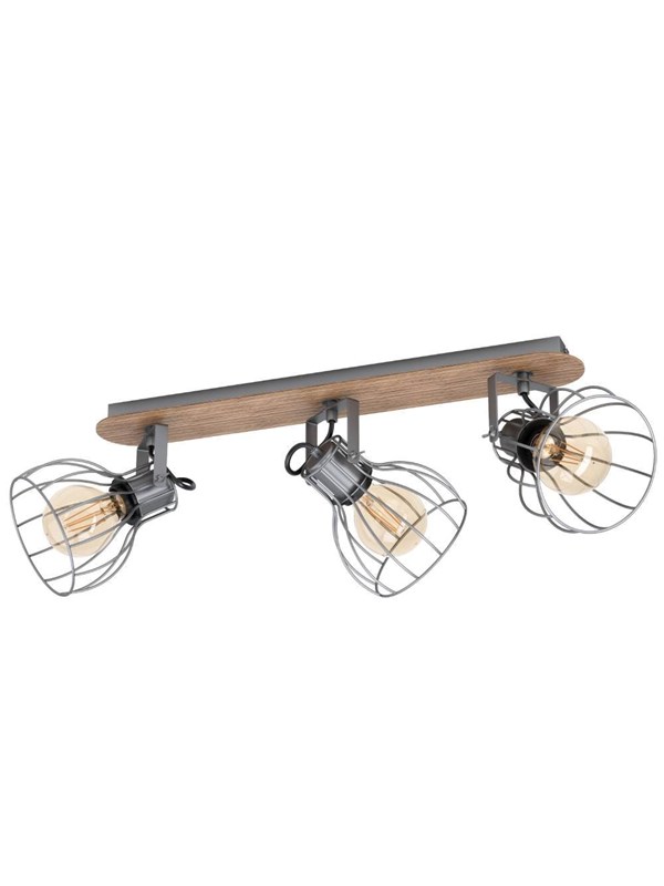 EGLO SAMBATELLO spot rail 3L black/wood