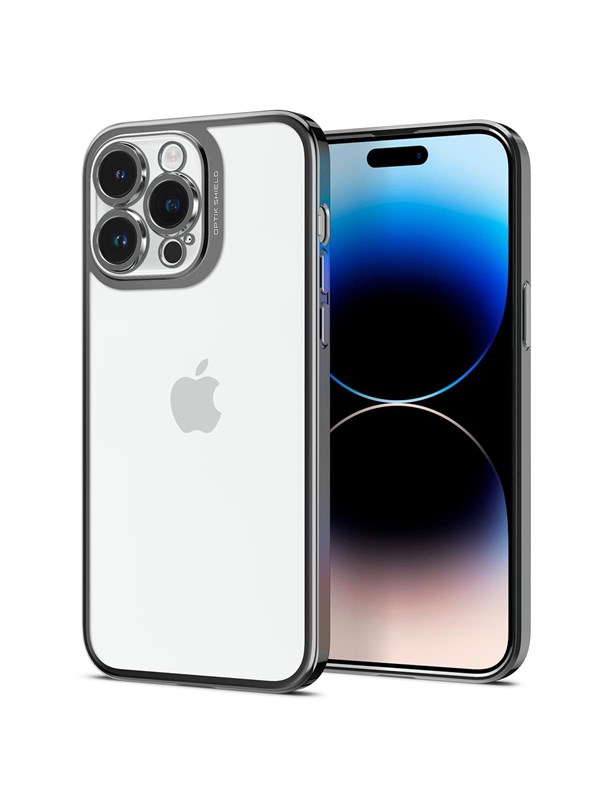 Spigen Optik Crystal - chrome gray - iPhone 14 Pro
