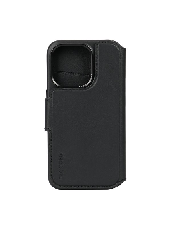 Decoded Leather Detachable Wallet for iPhone 15 Pro Black