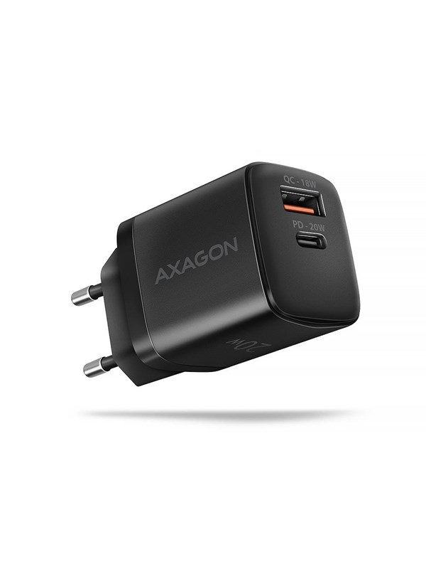 AXAGON Wall Charger 20 W PD 3.0 Quick Charge 4+ - USB-C + USB-A