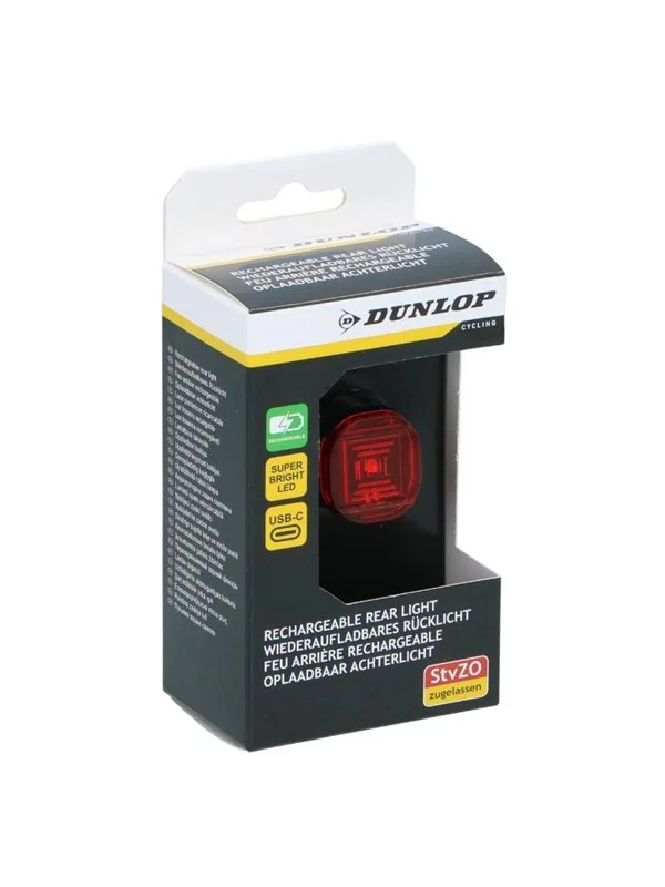 Dunlop - USB-C rechargeable LED rear bike light K-Mark