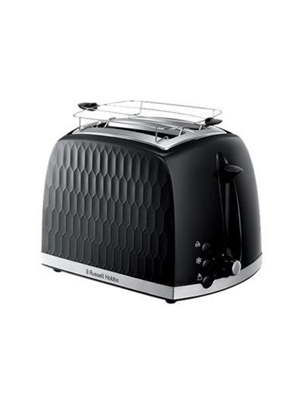 Russell Hobbs Brødrister Honeycomb Black 2 Slice