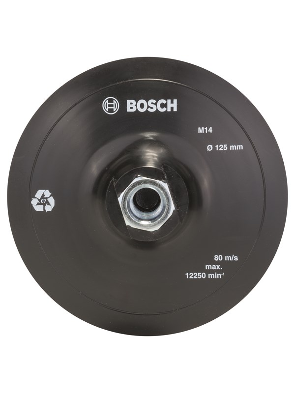 Bosch Gummislipesåle for vinkelslipere, borrelåssystem, 125 mm D= 125 mm