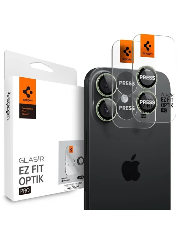 Spigen Glass tR EZ Fit Optik Pro 2 Pack - green - iPhone 17