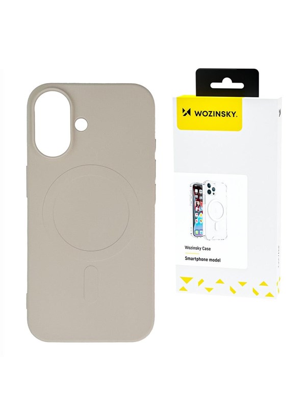 Wozinsky Liquid Silicone MagSafe Case for Samsung Galaxy S25+ - Beige