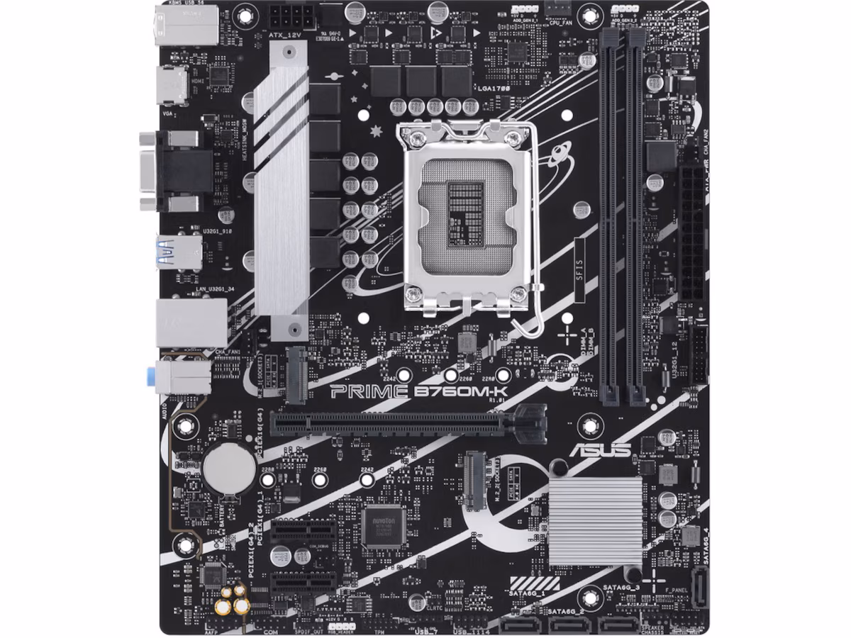 ASUS PRIME B760M-K (V2) Hovedkort - Intel B760 - Intel LGA1700 socket - DDR5 RAM - Micro-ATX