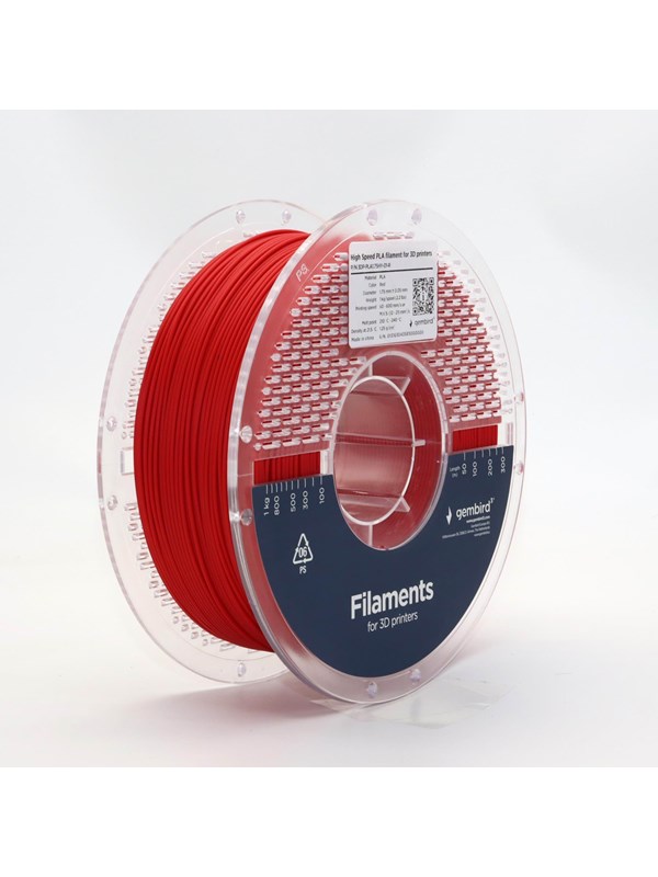 Gembird High Speed PLA filament - Rød - 1.75mm ø - 1 kg