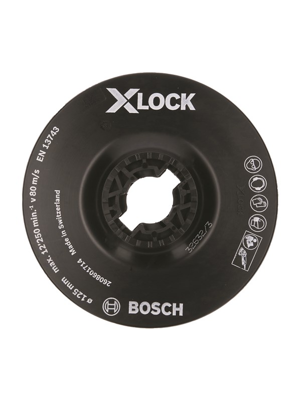 Bosch X-LOCK-slipetallerken, 125 mm, myk 125 mm, 12 500 o/min