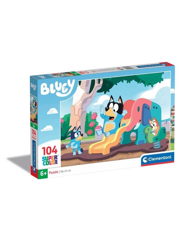 Clementoni Jigsaw Puzzle Bluey on the Slide 104st. Gulv