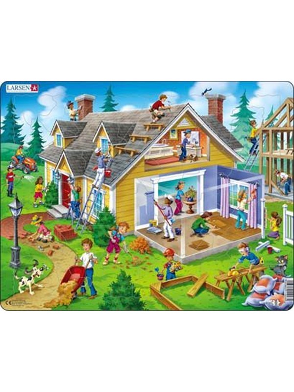 Larsen Puzzles Puslespil Hus - 62 brikker Maxi (36.5x28.5 cm) Gulv