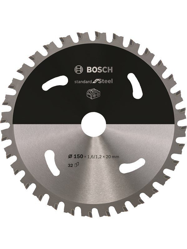 Bosch Standard for Steel-sirkelsagblad for batteridrevne sager 150x1,6/1,2x20 T32