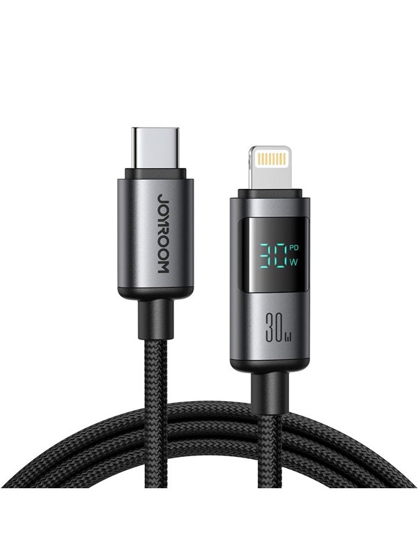 Joyroom S-A16 Pro Prism Series 30W USB-C - Lightning Cable with Display 1.2m - Black