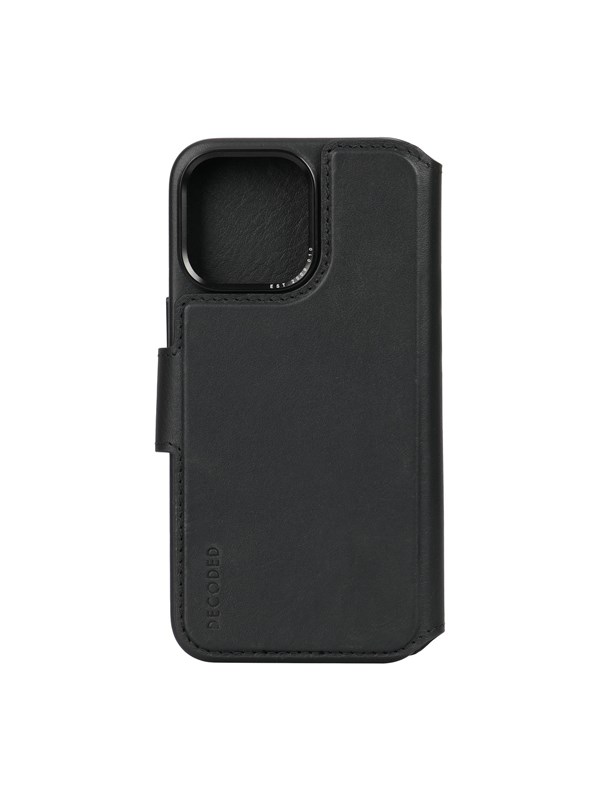 Decoded Leather Detachable Wallet for iPhone 15 Pro Max Black