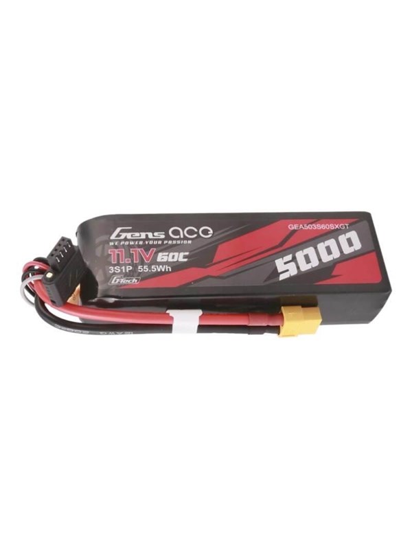 Gens ace &Tattu G-Tech 5000mAh 11.1V 60C 3S1P Lipo With XT60 Plug