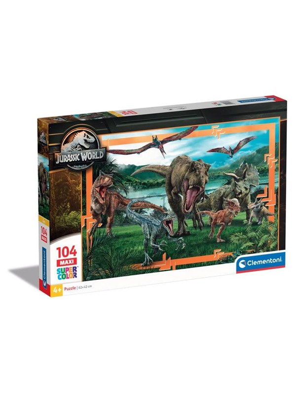 Clementoni Jigsaw Puzzle Super Color Maxi Jurassic World 104pcs. Gulv