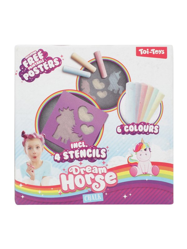 Dream Horse Sidewalk Chalk Unicorn with Templates 10 pcs.