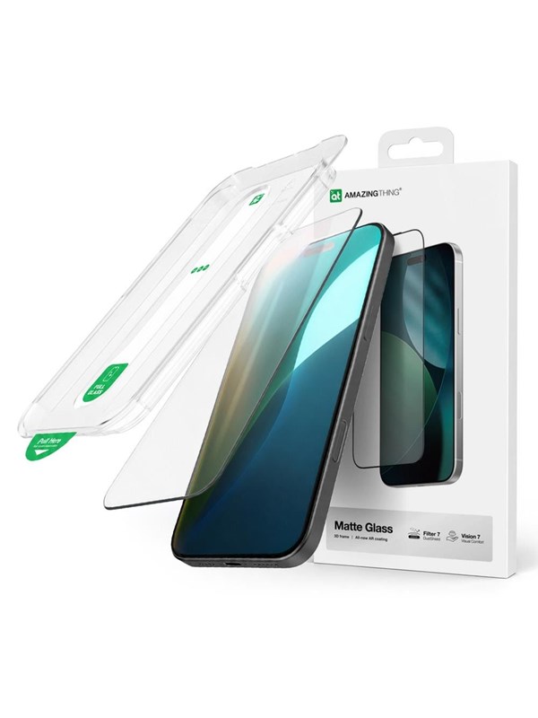 AmazingThing Titan Vision 7 Tempered Glass for iPhone 17 Pro Max Matte