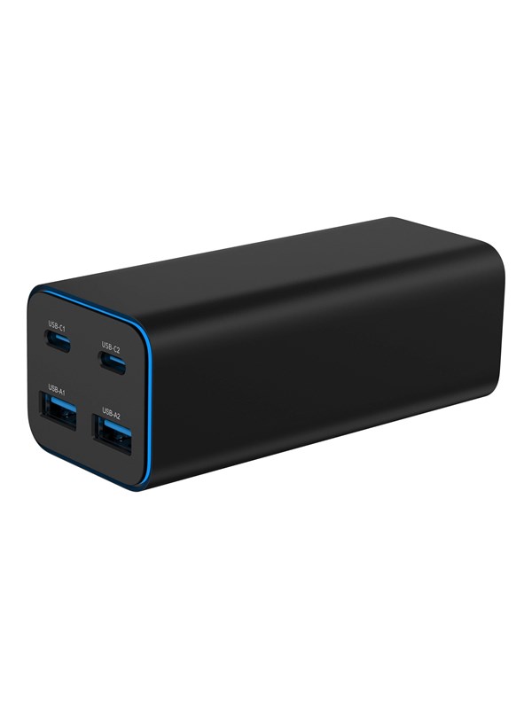 Gembird power adapter - 2 x USB-C 2 x 9 pin USB Type A - 100 Watt